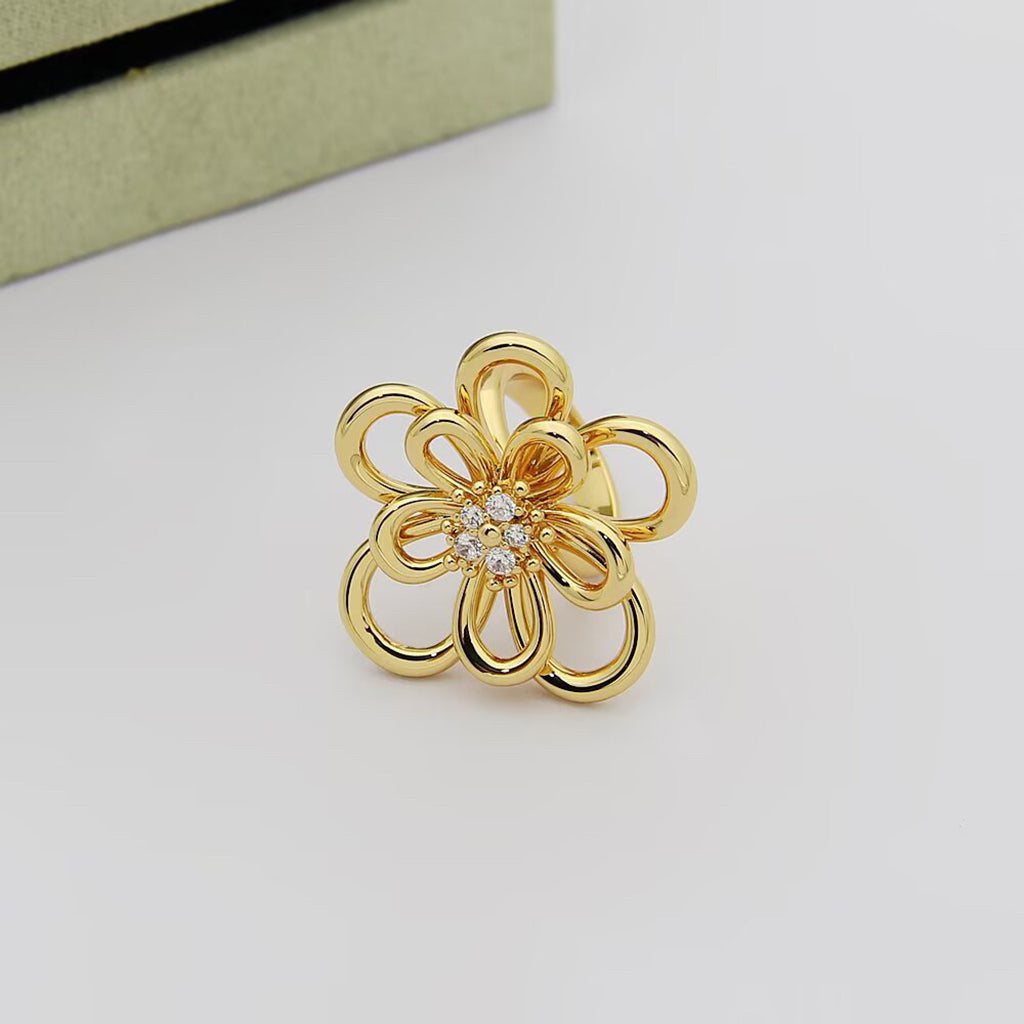[ELAN LUXE] FLOWERLACE RING 5 DIAMONDS