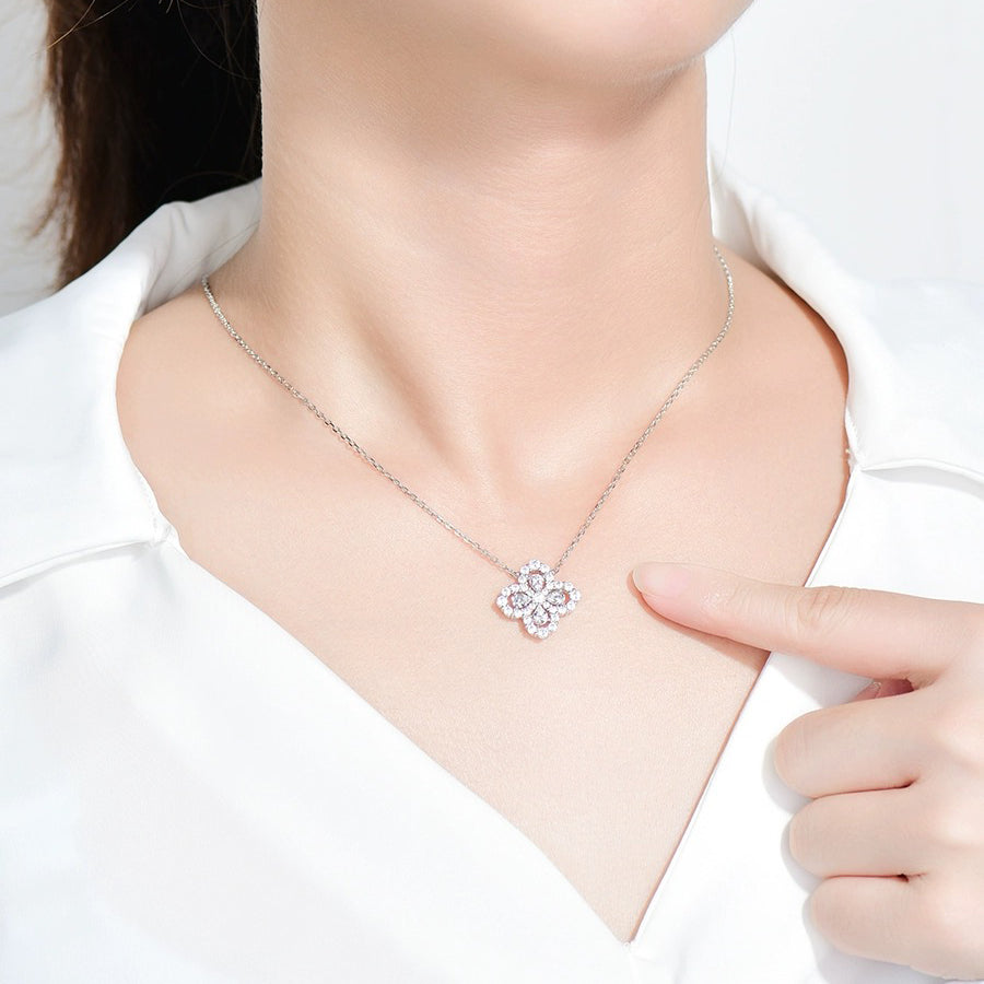 [ELAN LUXE]LOOP NECKLACE FULL MOTIF DIAMOND 16MM MULTIPLE COLORS