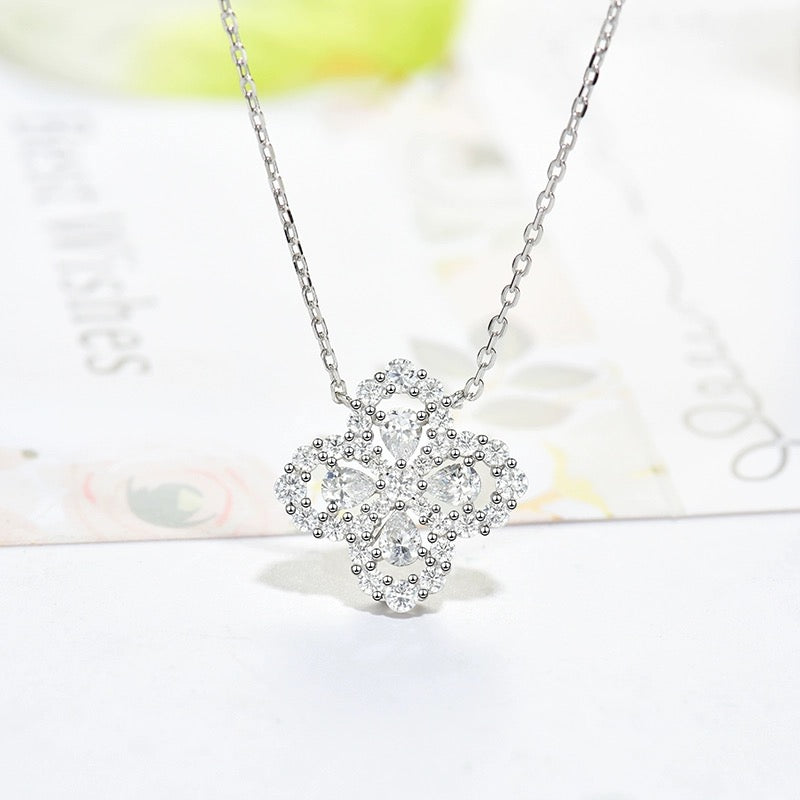 [ELAN LUXE]LOOP NECKLACE FULL MOTIF DIAMOND 16MM MULTIPLE COLORS