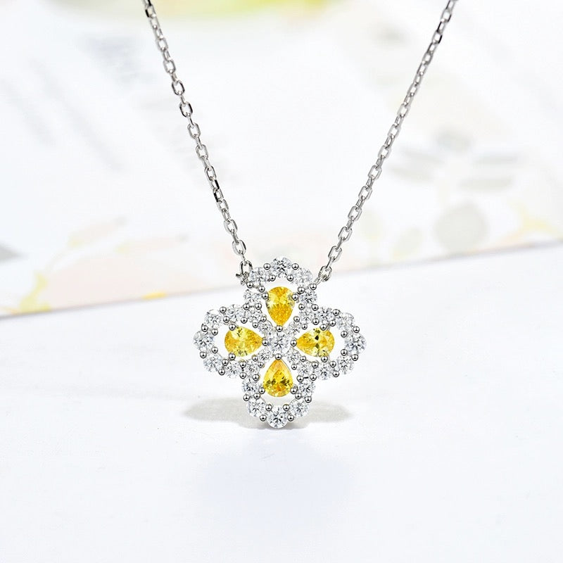 [ELAN LUXE]LOOP NECKLACE FULL MOTIF DIAMOND 16MM MULTIPLE COLORS
