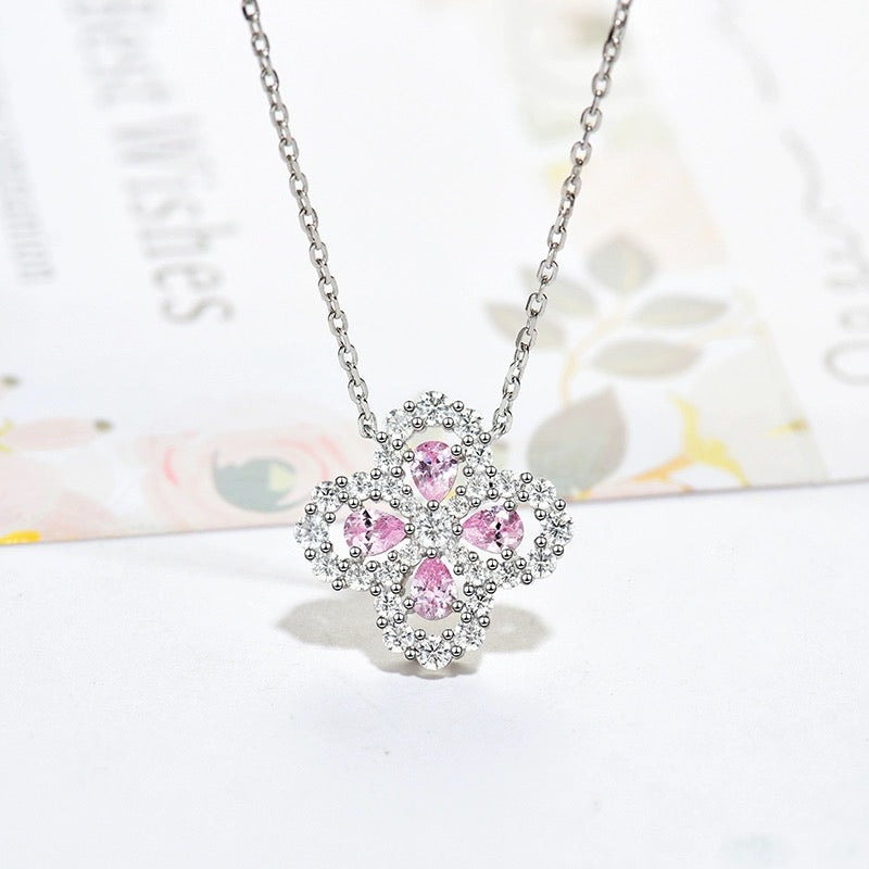 [ELAN LUXE]LOOP NECKLACE FULL MOTIF DIAMOND 16MM MULTIPLE COLORS