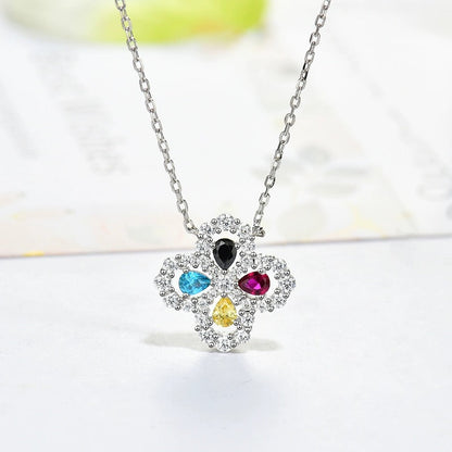[ELAN LUXE]LOOP NECKLACE FULL MOTIF DIAMOND 16MM MULTIPLE COLORS