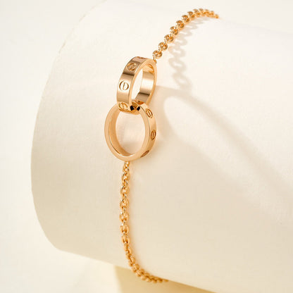 [ELAN LUXE]LOVE BRACELET DOUBLE RING