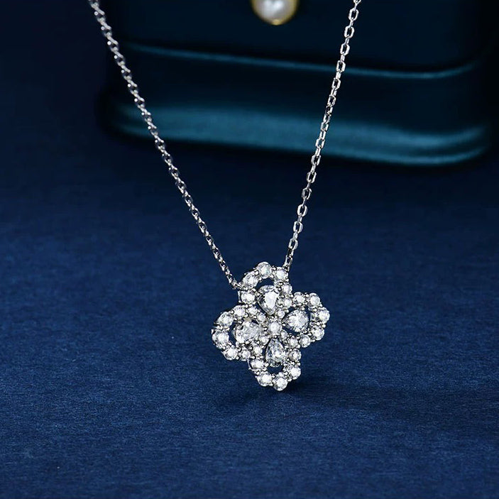 [ELAN LUXE]LOOP NECKLACE FULL MOTIF DIAMOND 16MM MULTIPLE COLORS