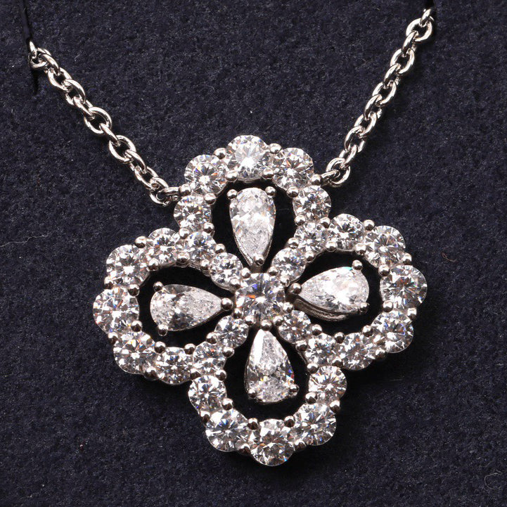 [ELAN LUXE]LOOP NECKLACE FULL MOTIF DIAMOND 16MM MULTIPLE COLORS