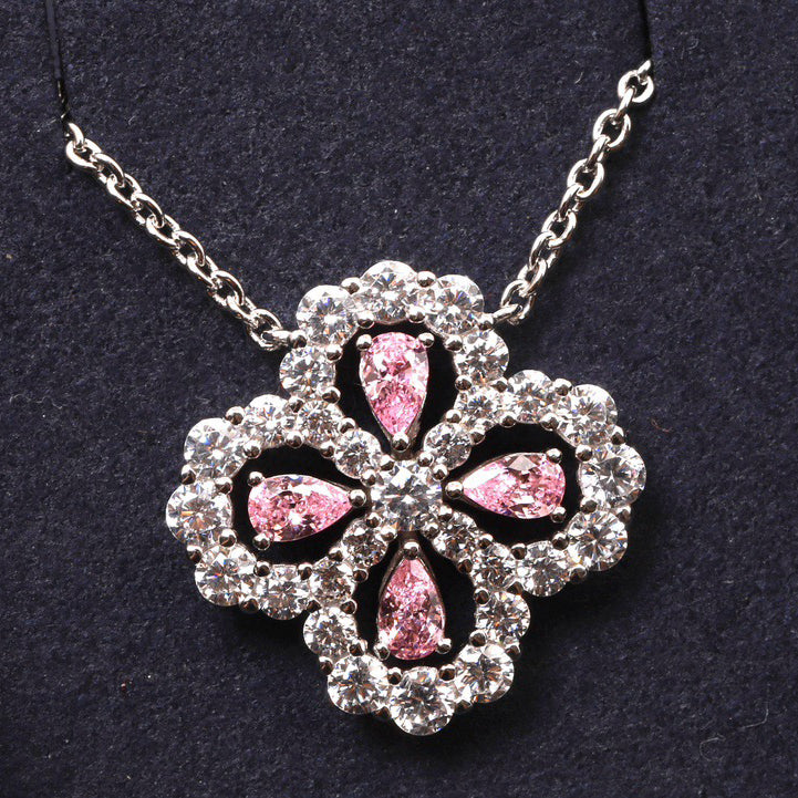 [ELAN LUXE]LOOP NECKLACE FULL MOTIF DIAMOND 16MM MULTIPLE COLORS