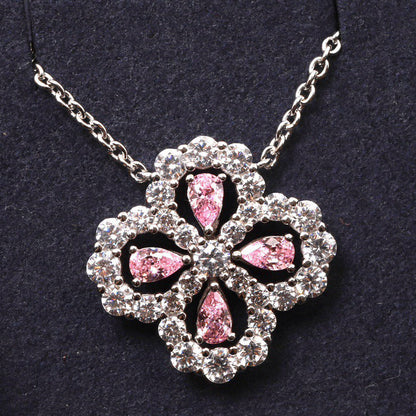 [ELAN LUXE]LOOP NECKLACE FULL MOTIF DIAMOND 16MM MULTIPLE COLORS