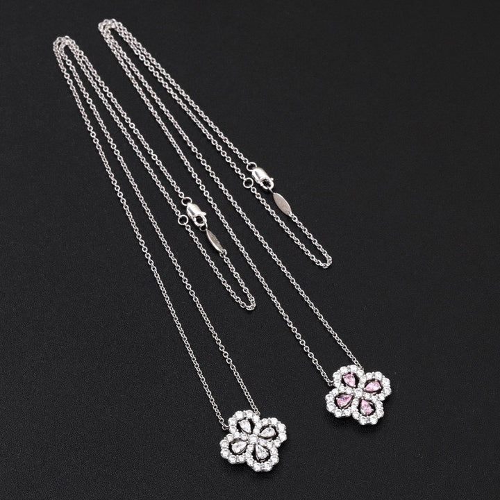 [ELAN LUXE]LOOP NECKLACE FULL MOTIF DIAMOND 16MM MULTIPLE COLORS