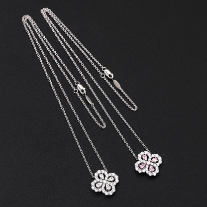 [ELAN LUXE]LOOP NECKLACE FULL MOTIF DIAMOND 16MM MULTIPLE COLORS