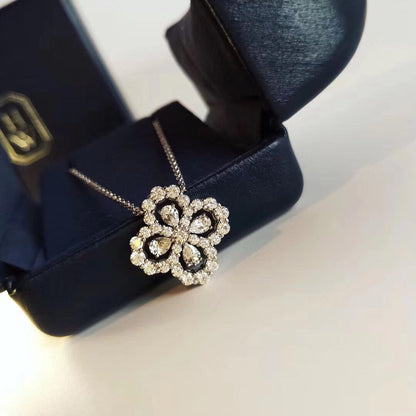 [ELAN LUXE]LOOP NECKLACE FULL MOTIF DIAMOND 16MM MULTIPLE COLORS