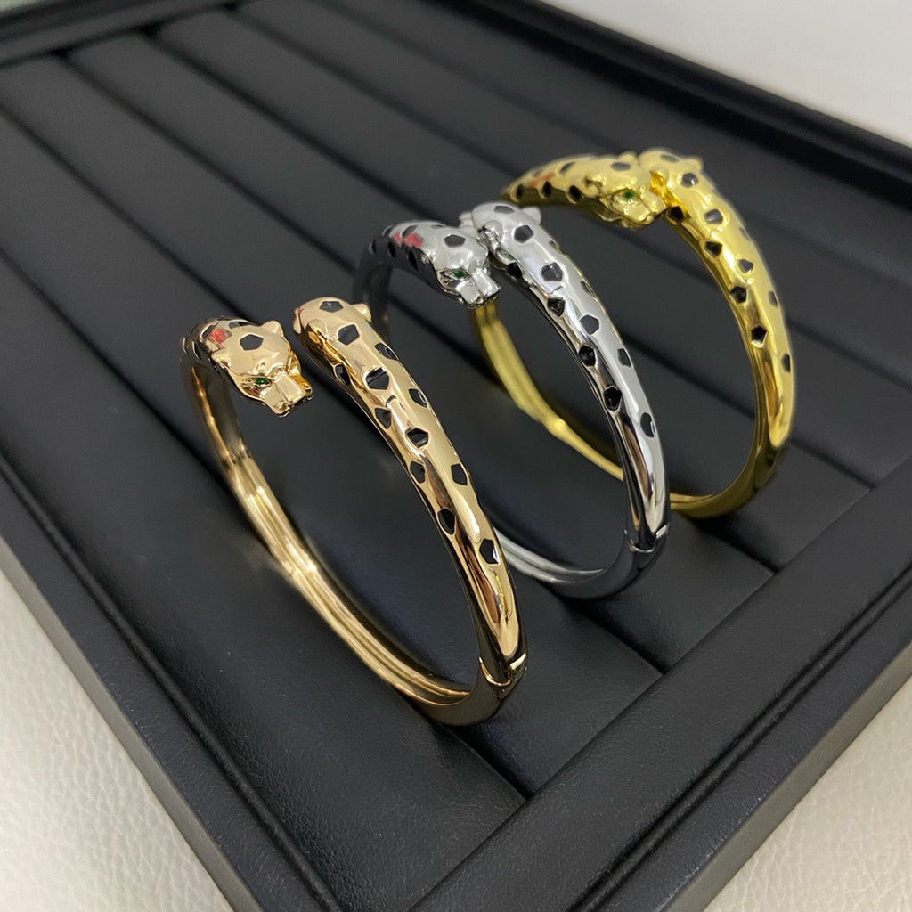 [ELAN LUXE]PANTHERE DOUBLE HEADED OPEN BRACELET