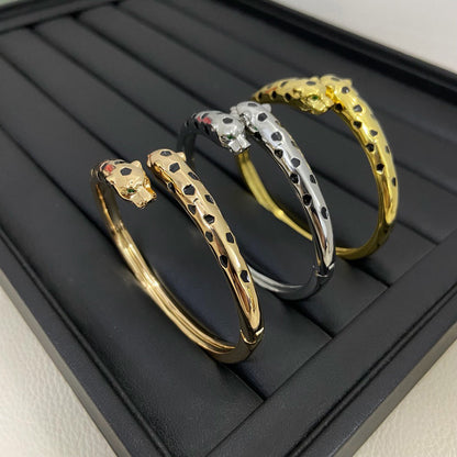 [ELAN LUXE]PANTHERE DOUBLE HEADED OPEN BRACELET