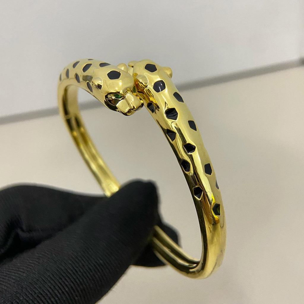 [ELAN LUXE]PANTHERE DOUBLE HEADED OPEN BRACELET