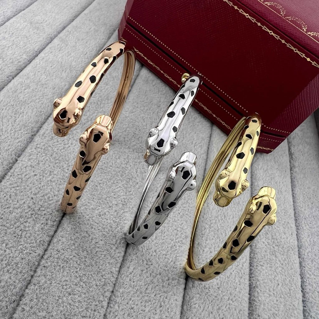 [ELAN LUXE]PANTHERE DOUBLE HEADED OPEN BRACELET
