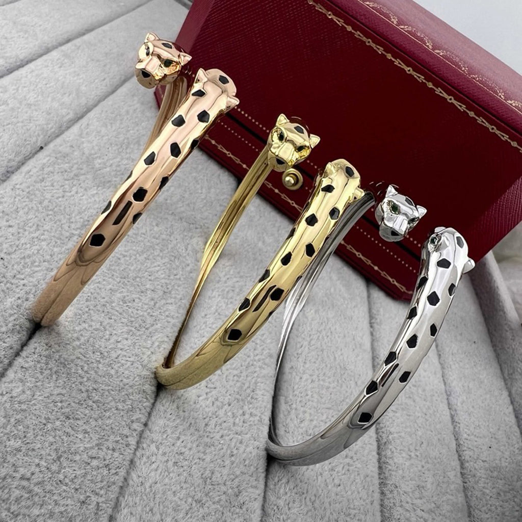[ELAN LUXE]PANTHERE DOUBLE HEADED OPEN BRACELET