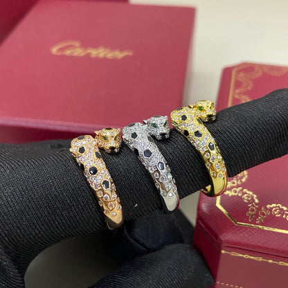 [ELAN LUXE]PANTHERE DOUBLE HEADED FULL DIAMOND  RING
