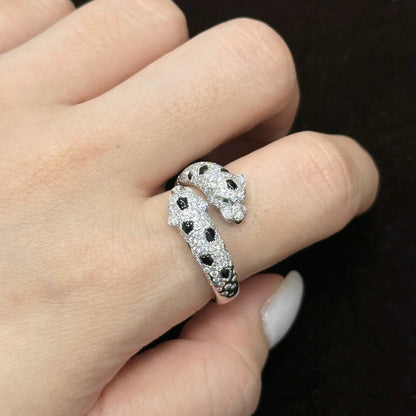[ELAN LUXE]PANTHERE DOUBLE HEADED FULL DIAMOND  RING