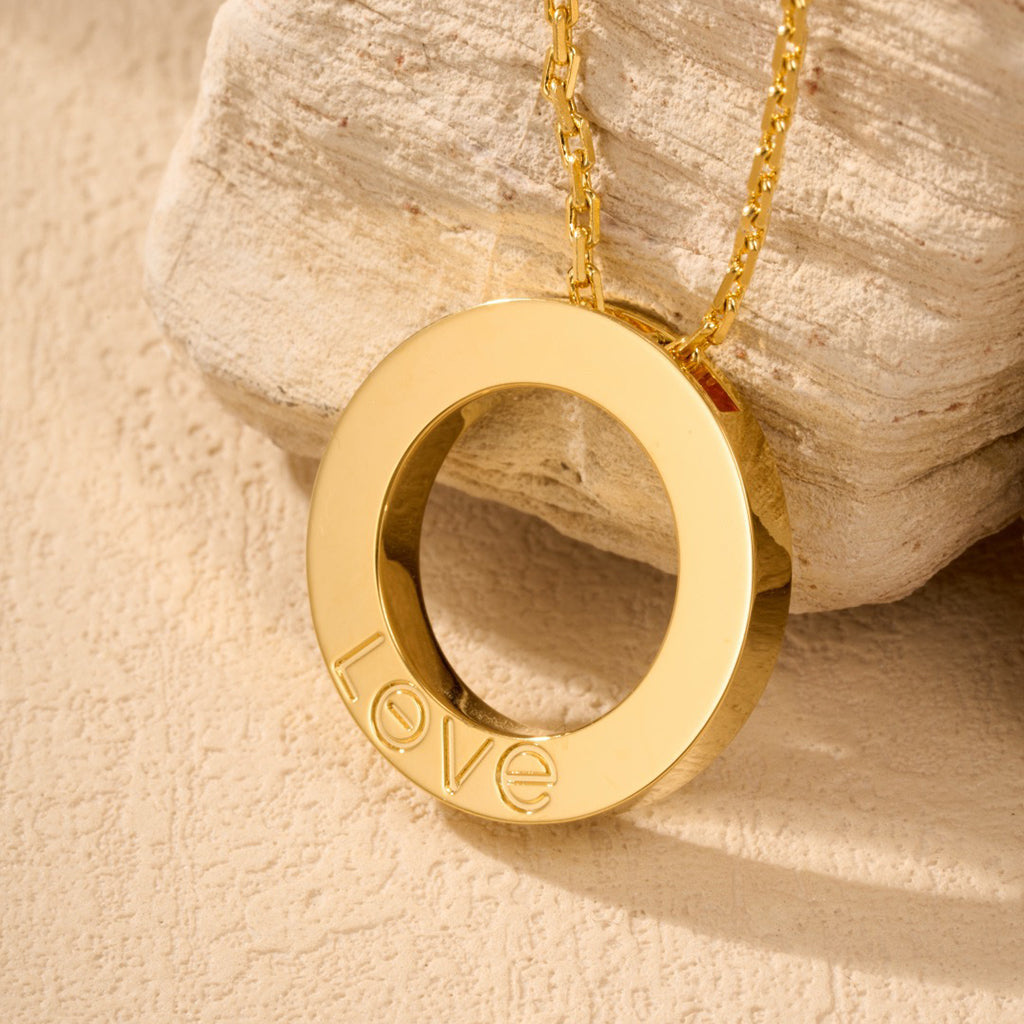 [ELAN LUXE]LOVE NECKLACE 16MM  FULL DIAMOND