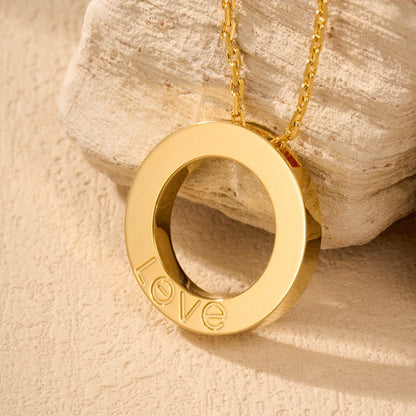 [ELAN LUXE]LOVE NECKLACE 16MM  FULL DIAMOND