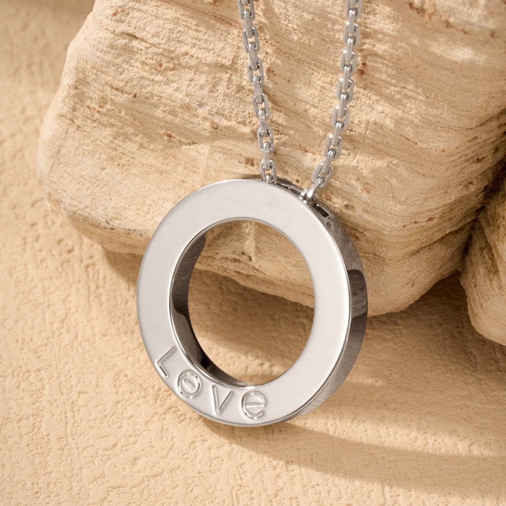 [ELAN LUXE]LOVE NECKLACE 16MM  FULL DIAMOND