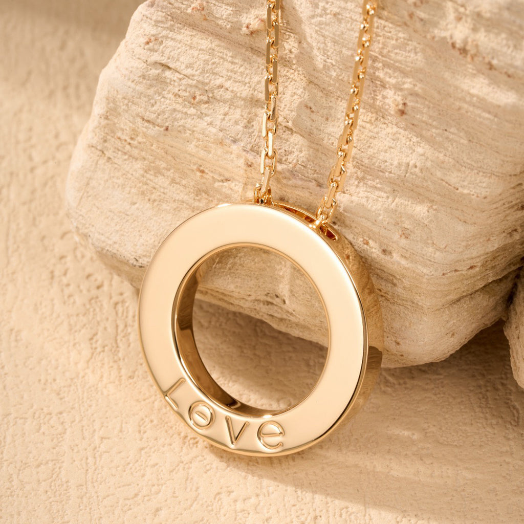 [ELAN LUXE]LOVE NECKLACE 16MM  FULL DIAMOND
