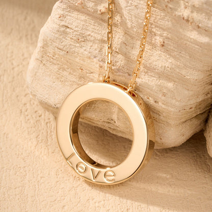 [ELAN LUXE]LOVE NECKLACE 16MM  FULL DIAMOND