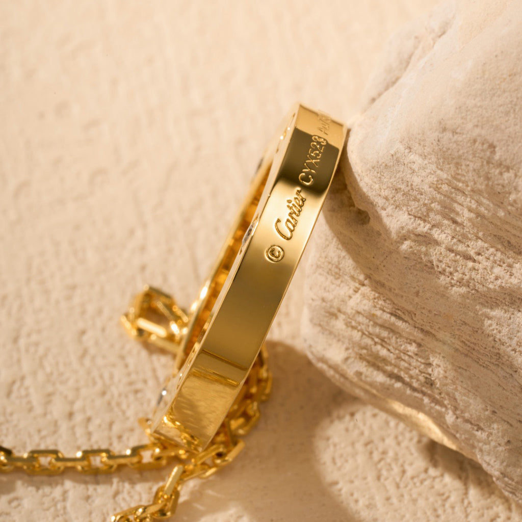 [ELAN LUXE]LOVE NECKLACE 16MM  FULL DIAMOND
