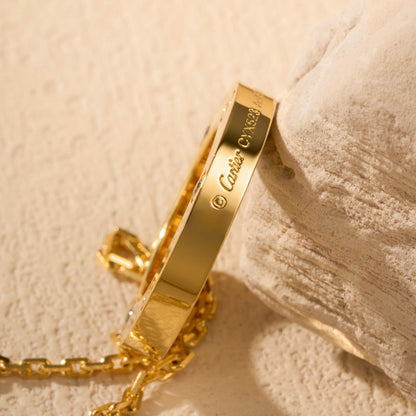 [ELAN LUXE]LOVE NECKLACE 16MM  FULL DIAMOND