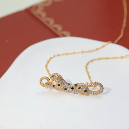 [ELAN LUXE]PANTHERE PAVED DIAMOND NECKLACE