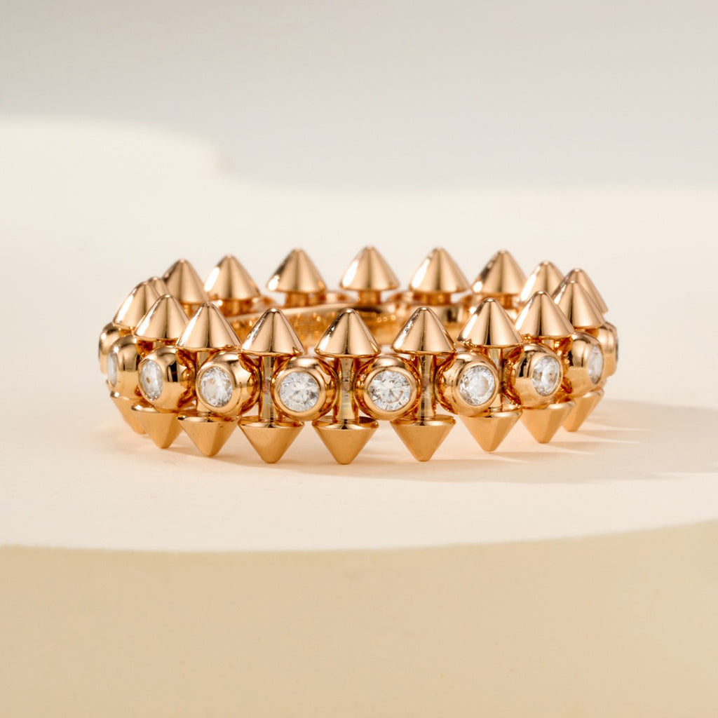 [ELAN LUXE]CLASH 6.8MM DIAMOND MEDIUM RING