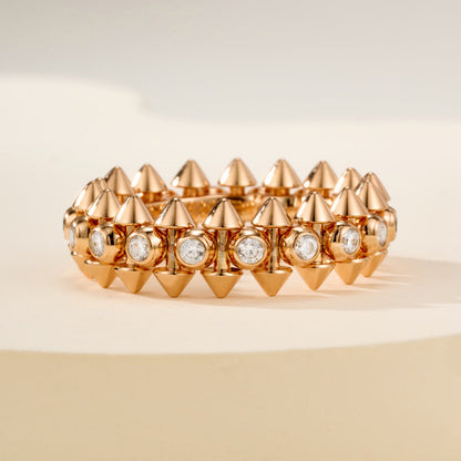 [ELAN LUXE]CLASH 6.8MM DIAMOND MEDIUM RING