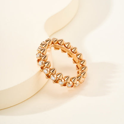 [ELAN LUXE]CLASH 6.8MM DIAMOND MEDIUM RING