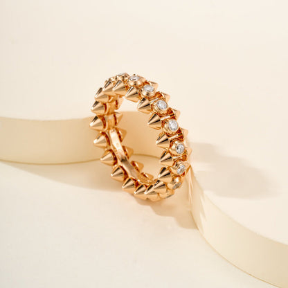[ELAN LUXE]CLASH 6.8MM DIAMOND MEDIUM RING