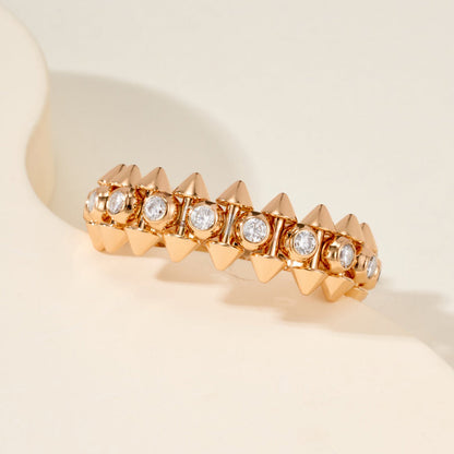 [ELAN LUXE]CLASH 6.8MM DIAMOND MEDIUM RING