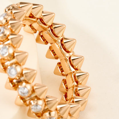 [ELAN LUXE]CLASH 6.8MM DIAMOND MEDIUM RING