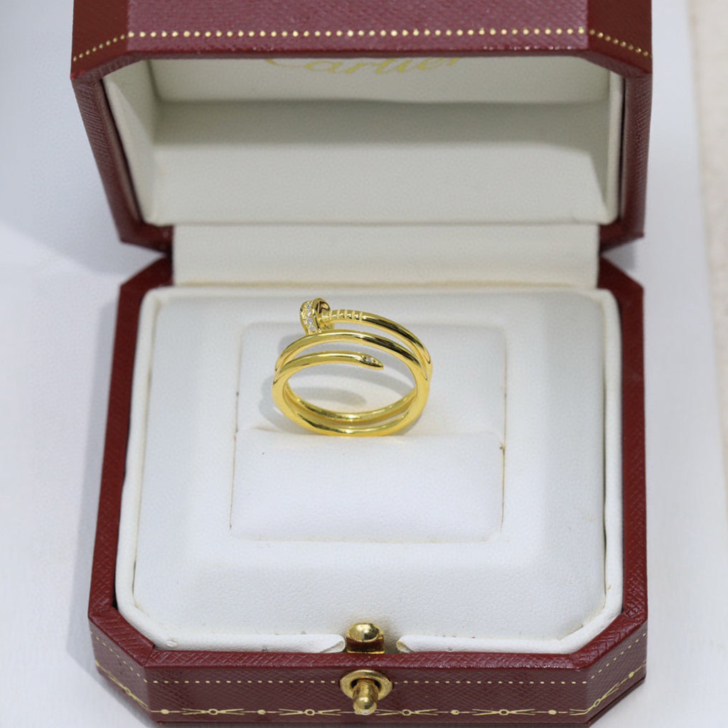 [ELAN LUXE]JUSTE RING 4.8MM HALF DIAMOND