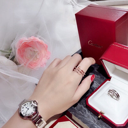[ELAN LUXE]JUSTE RING 4.8MM HALF DIAMOND