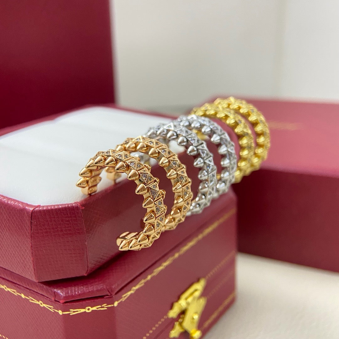 [ELAN LUXE]CLASH 6.4MM FULL DIAMOND SMALL EARRINGS