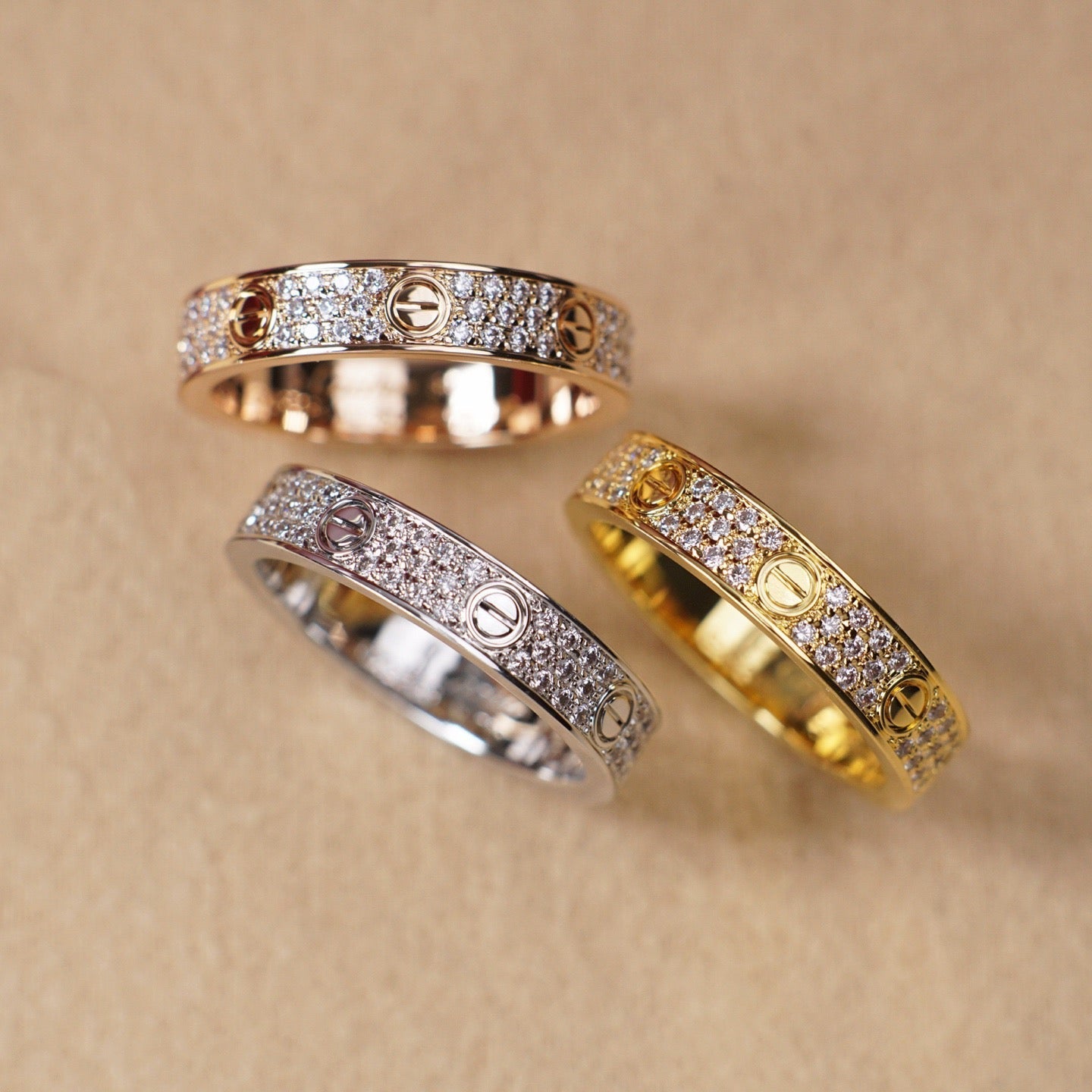 [ELAN LUXE]LOVE RING 4.0MM DIAMOND PAVED