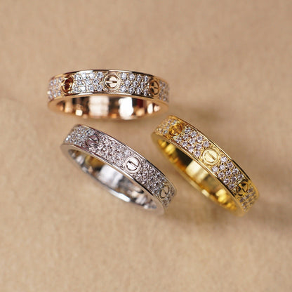 [ELAN LUXE]LOVE RING 4.0MM DIAMOND PAVED