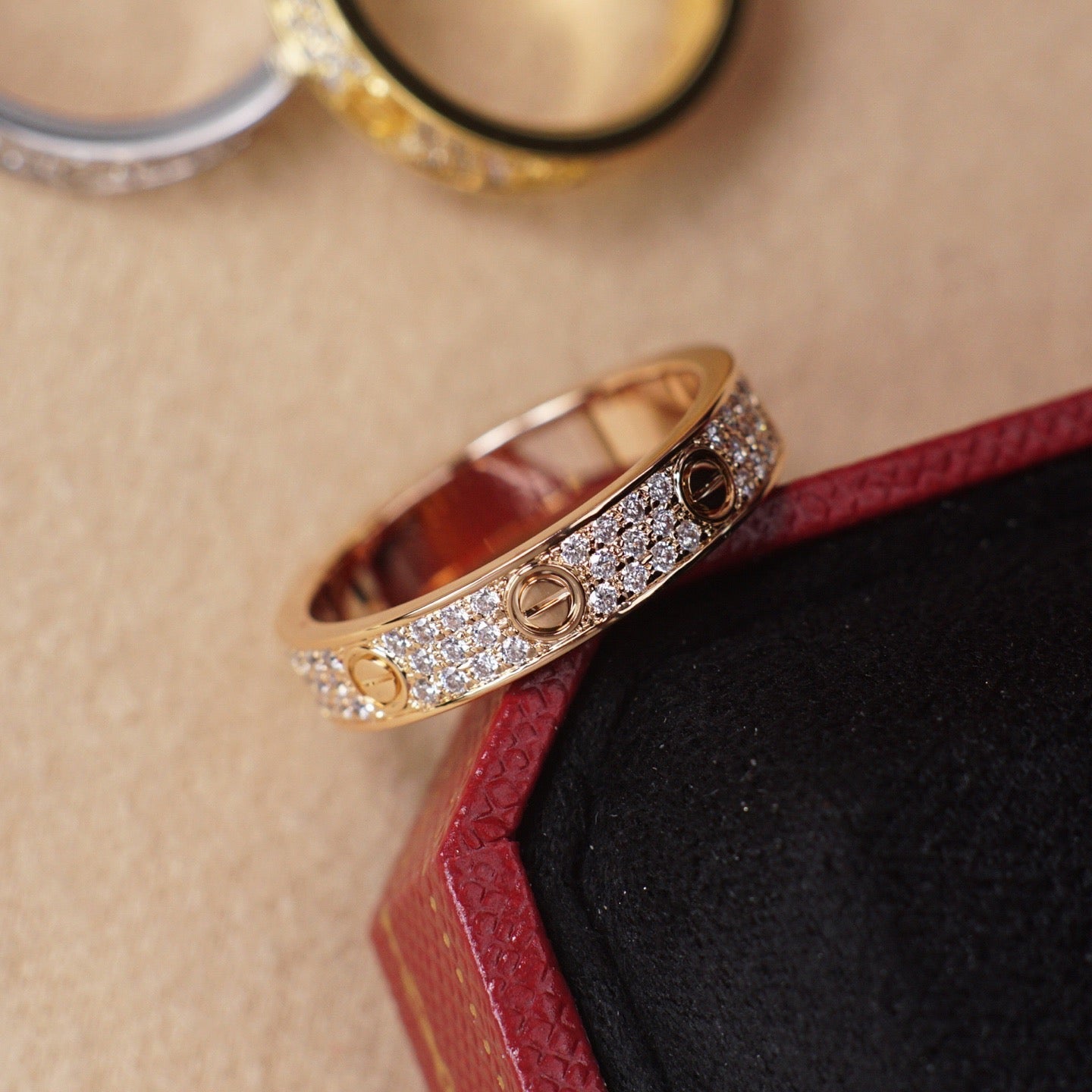 [ELAN LUXE]LOVE RING 4.0MM DIAMOND PAVED