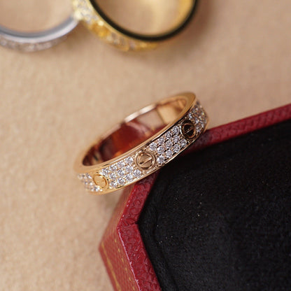 [ELAN LUXE]LOVE RING 4.0MM DIAMOND PAVED