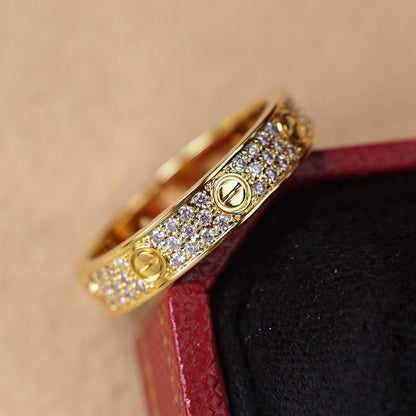 [ELAN LUXE]LOVE RING 4.0MM DIAMOND PAVED