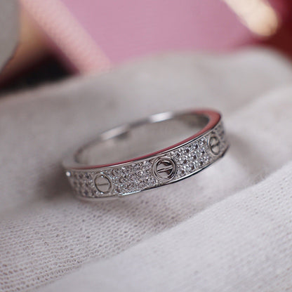[ELAN LUXE]LOVE RING 4.0MM DIAMOND PAVED