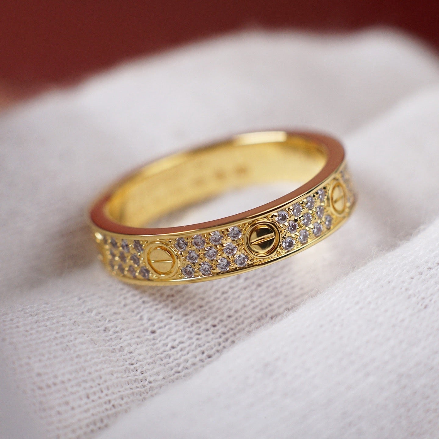 [ELAN LUXE]LOVE RING 4.0MM DIAMOND PAVED