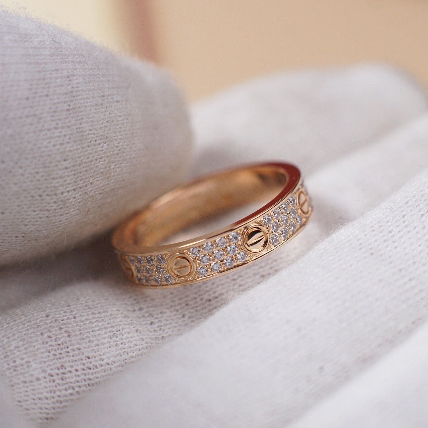 [ELAN LUXE]LOVE RING 4.0MM DIAMOND PAVED