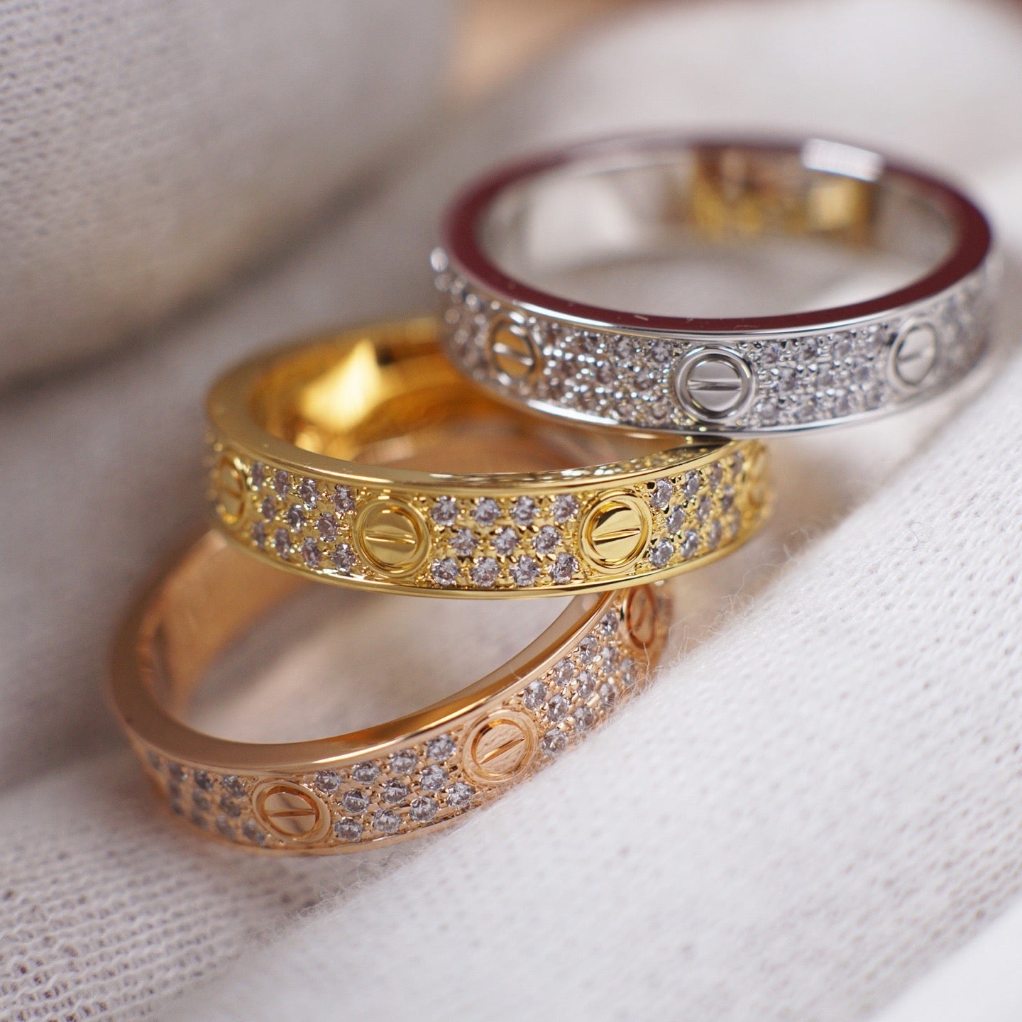[ELAN LUXE]LOVE RING 4.0MM DIAMOND PAVED