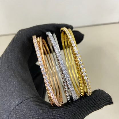 [ELAN LUXE]ETINCELLE HALF-PAVED DIAMOND BRACELET