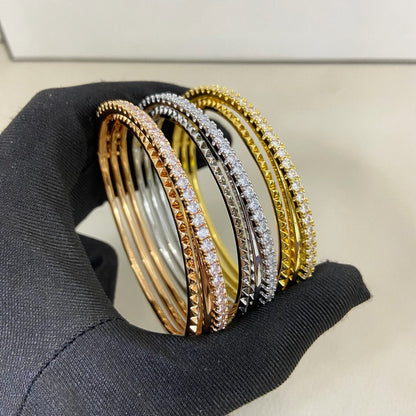 [ELAN LUXE]ETINCELLE HALF-PAVED DIAMOND BRACELET