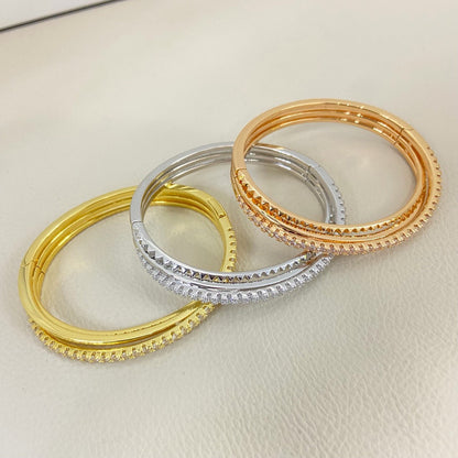 [ELAN LUXE]ETINCELLE HALF-PAVED DIAMOND BRACELET